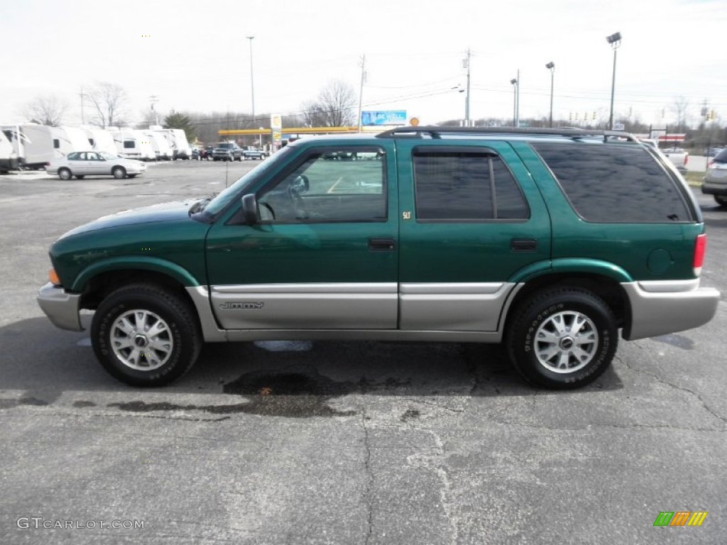 2000 Jimmy SLT 4x4 - Meadow Green Metallic / Pewter photo #4