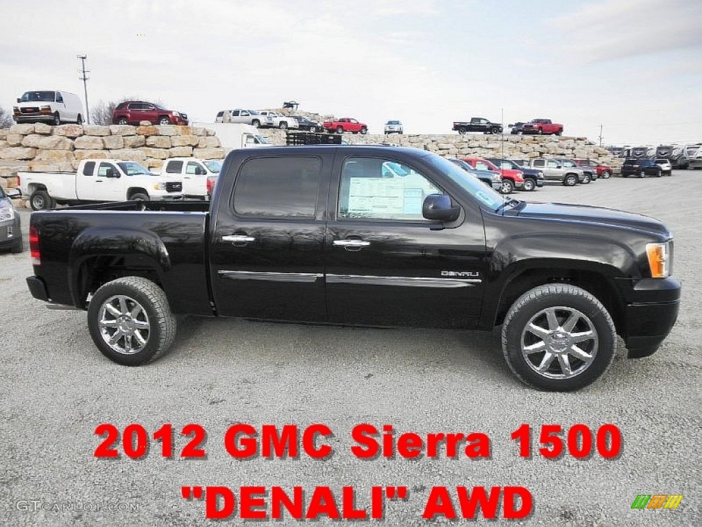 2012 Sierra 1500 Denali Crew Cab 4x4 - Onyx Black / Ebony photo #1