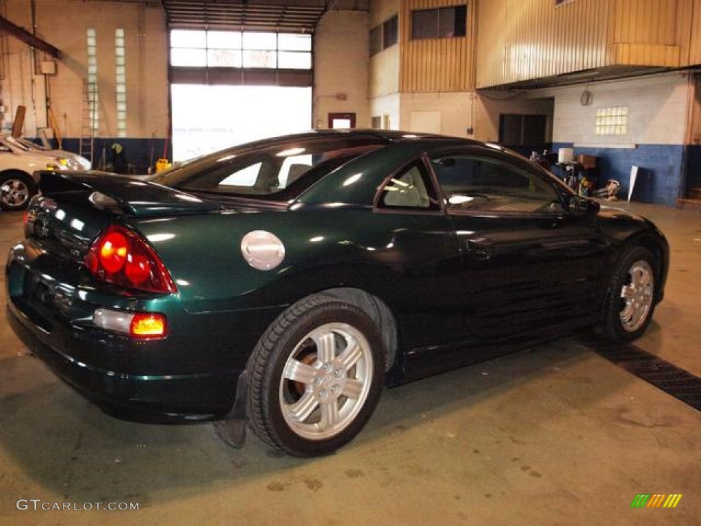 2002 Eclipse GT Coupe - Sherwood Green Pearl / Black photo #3