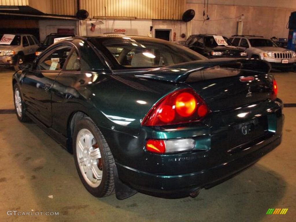 2002 Eclipse GT Coupe - Sherwood Green Pearl / Black photo #4