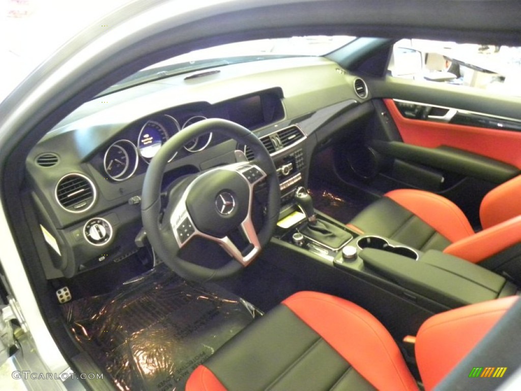 AMG Classic Red/Black Interior 2012 Mercedes-Benz C 63 AMG Photo #61384542
