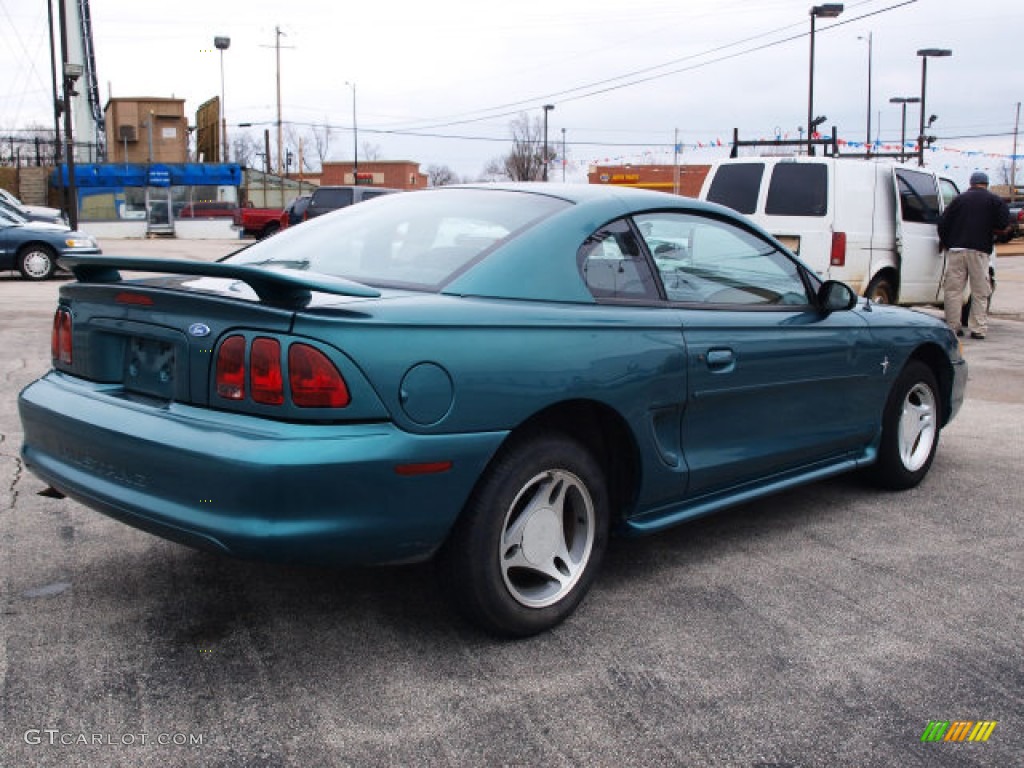Pacific Green Metallic 1996 Ford Mustang V6 Coupe Exterior Photo #61384695