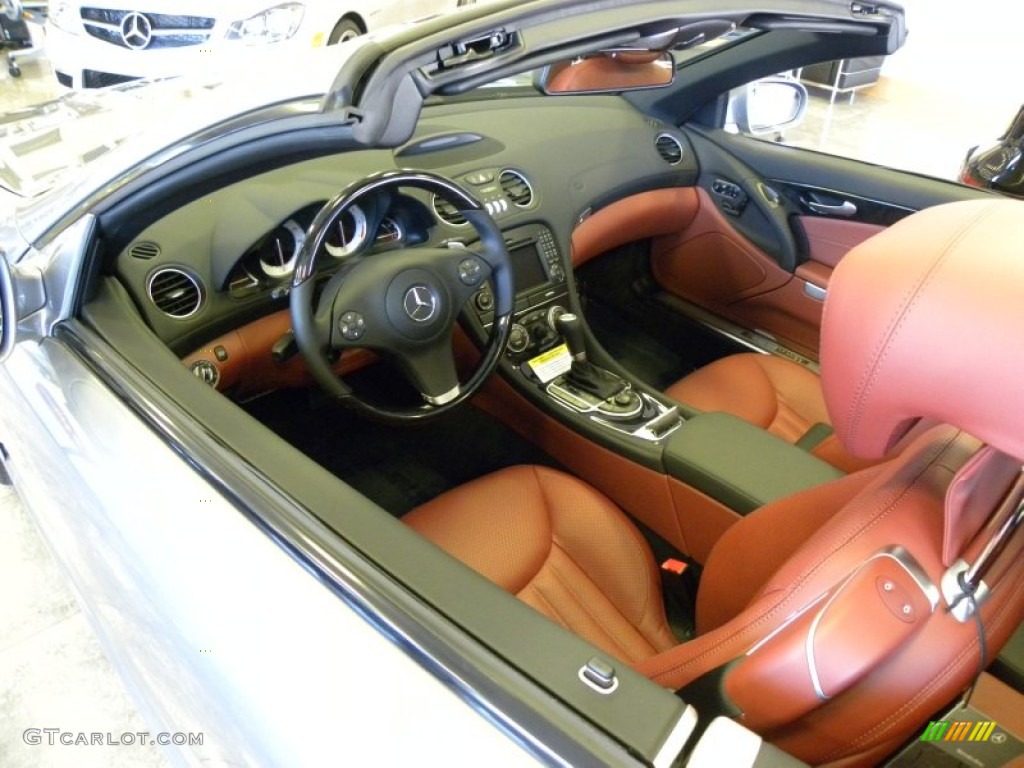 Red/Black Interior 2012 Mercedes-Benz SL 550 Roadster Photo #61384749