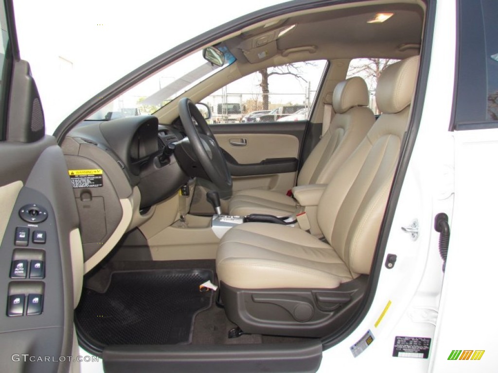 2009 Elantra SE Sedan - Captiva White / Beige photo #9