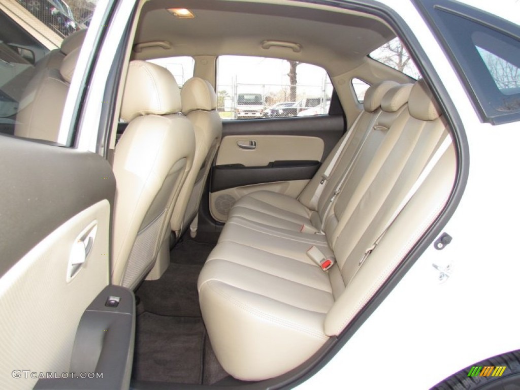 2009 Elantra SE Sedan - Captiva White / Beige photo #12