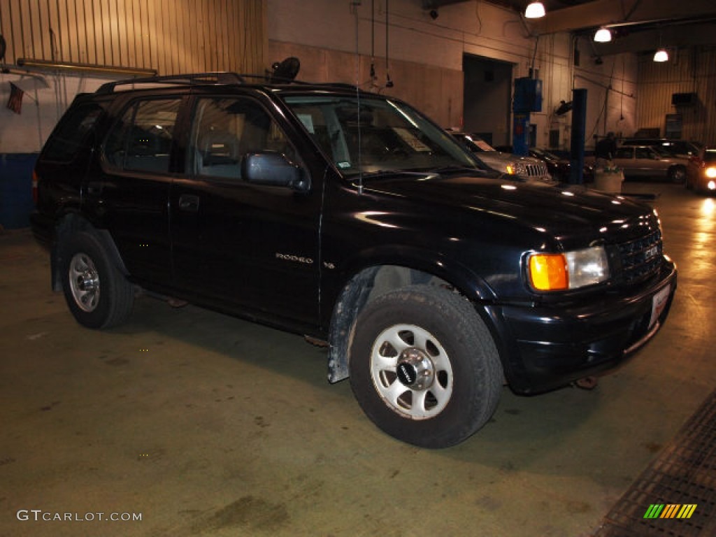 1998 Rodeo S 4WD - Ebony Black / Gray photo #2