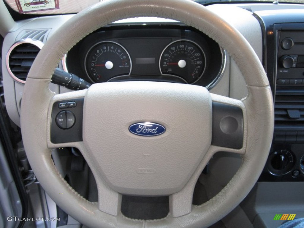 2006 Ford Explorer XLT 4x4 Stone Steering Wheel Photo #61386627