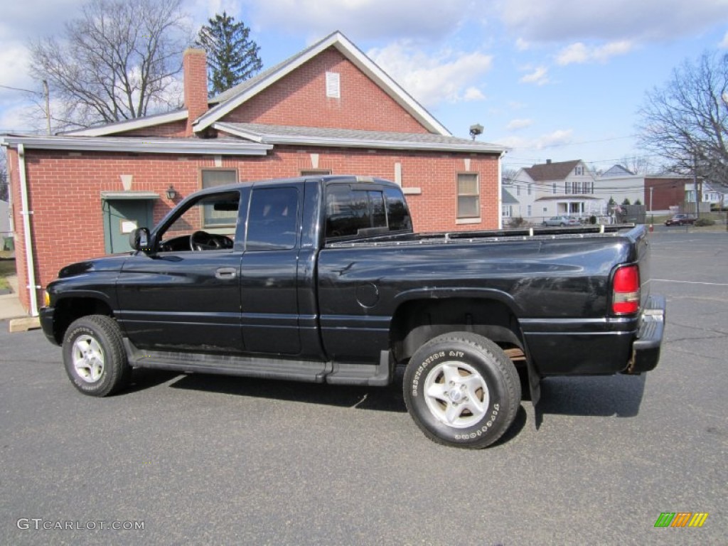 2001 Ram 1500 SLT Club Cab 4x4 - Black / Agate photo #4