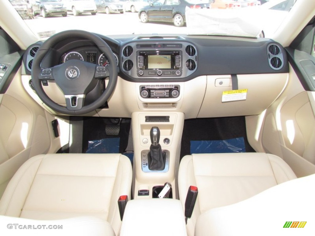 2012 Tiguan SEL 4Motion - Deep Black Metallic / Beige photo #5