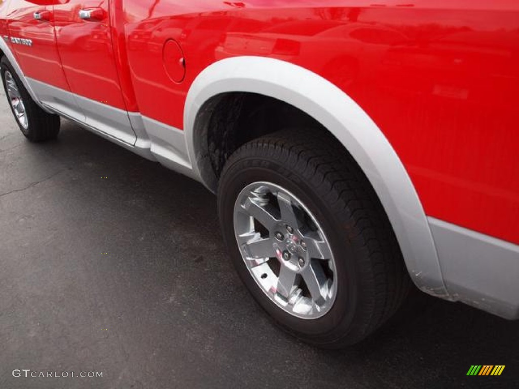 2012 Ram 1500 Laramie Quad Cab 4x4 - Flame Red / Dark Slate Gray photo #4