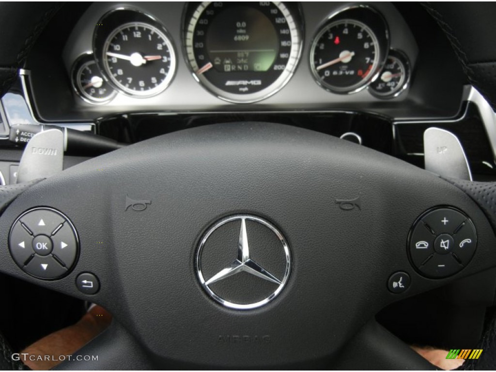 2011 Mercedes-Benz E 63 AMG Sedan AMG Black Steering Wheel Photo #61389693