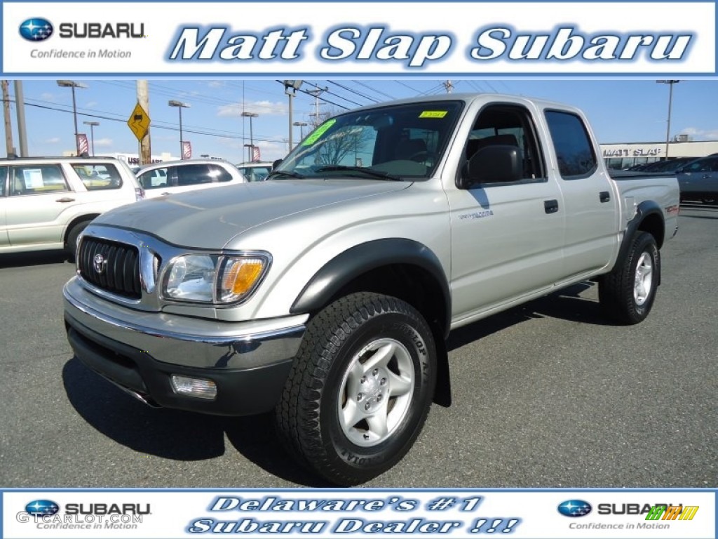 2004 Tacoma V6 TRD Double Cab 4x4 - Lunar Mist Metallic / Charcoal photo #1