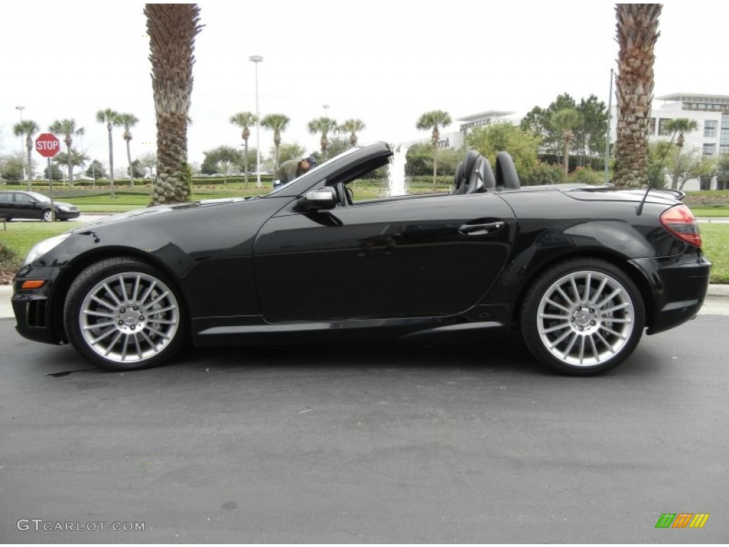 Black 2007 Mercedes-Benz SLK 55 AMG Roadster Exterior Photo #61391303