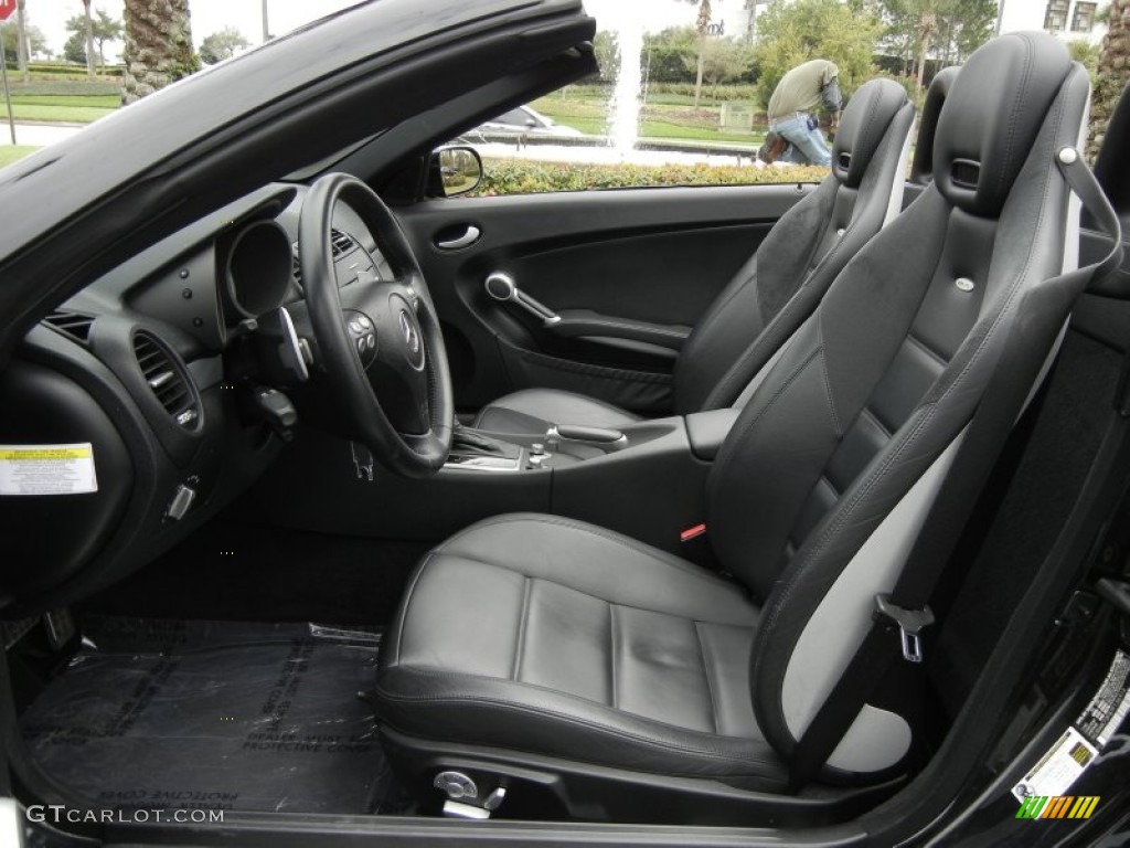 Black Interior 2007 Mercedes-Benz SLK 55 AMG Roadster Photo #61391376