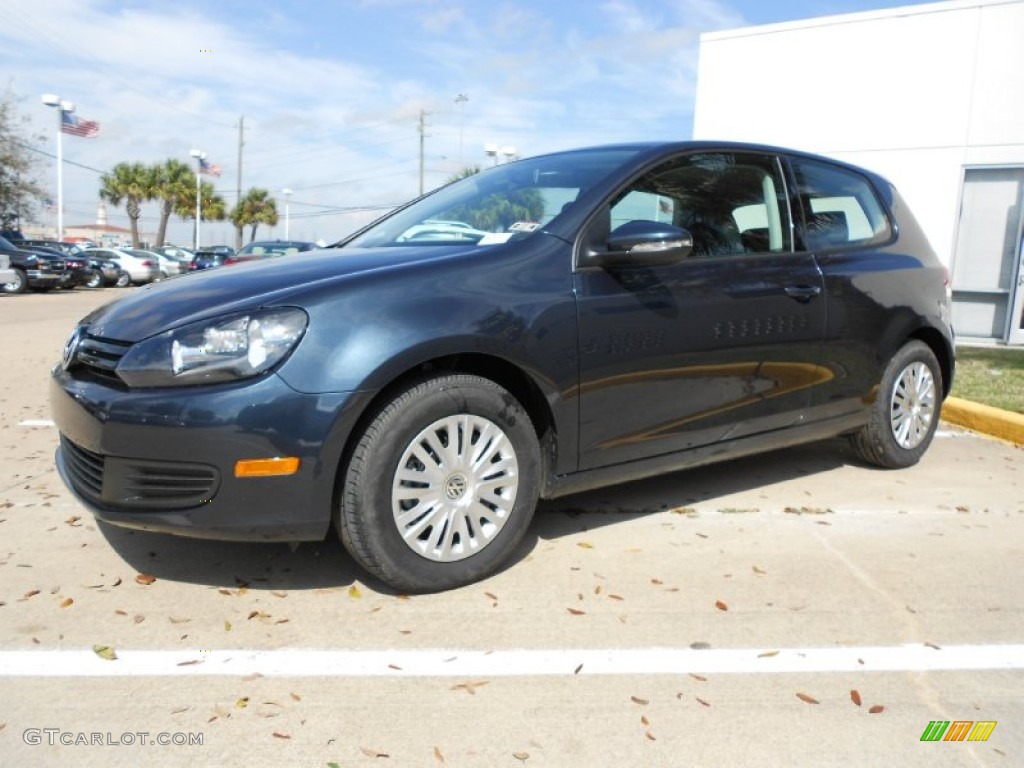 2012 Golf 2 Door - Blue Graphite Metallic / Titan Black photo #3