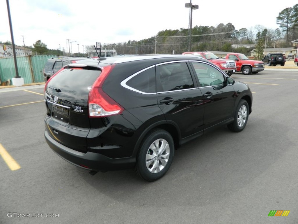 2012 CR-V EX-L 4WD - Crystal Black Pearl / Black photo #5