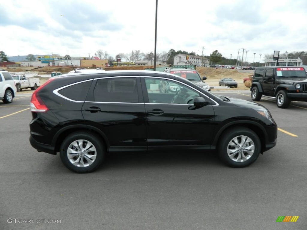 2012 CR-V EX-L 4WD - Crystal Black Pearl / Black photo #6