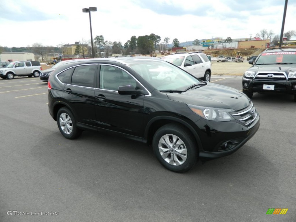 2012 CR-V EX-L 4WD - Crystal Black Pearl / Black photo #7