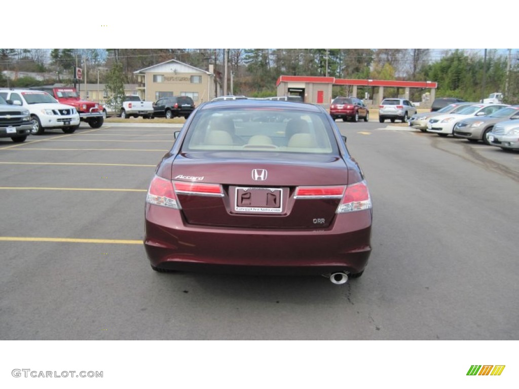2012 Accord LX Premium Sedan - Basque Red Pearl II / Ivory photo #4