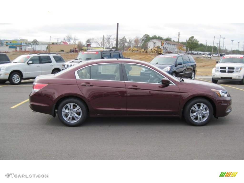 2012 Accord LX Premium Sedan - Basque Red Pearl II / Ivory photo #6