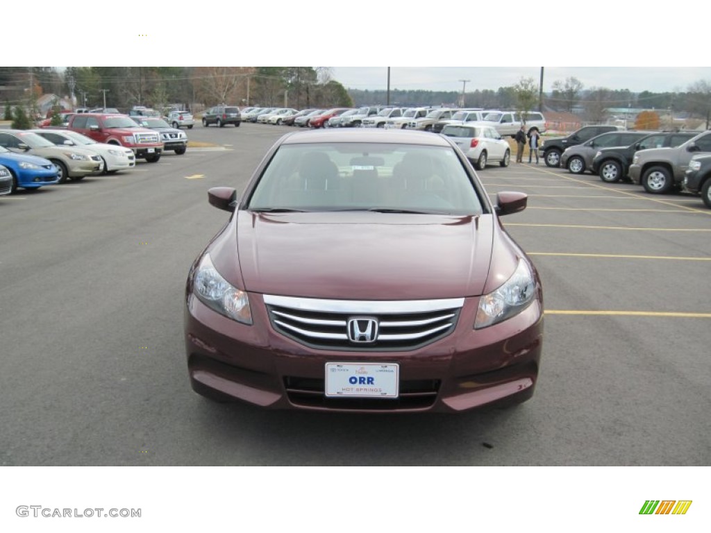 2012 Accord LX Premium Sedan - Basque Red Pearl II / Ivory photo #8