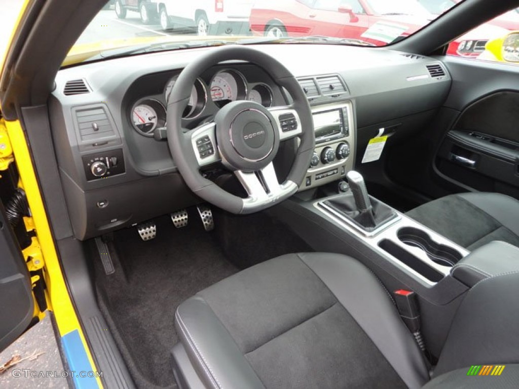 Dark Slate Gray Interior 2012 Dodge Challenger Srt8 Yellow