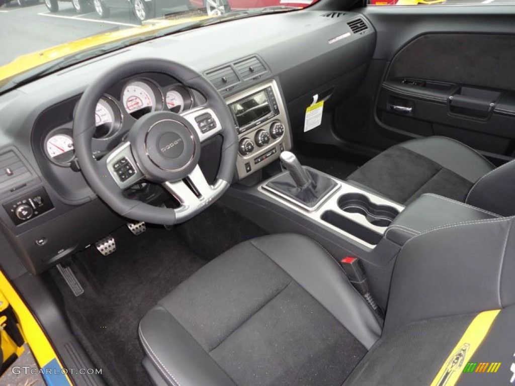 Dark Slate Gray Interior 2012 Dodge Challenger SRT8 Yellow Jacket Photo #61393660