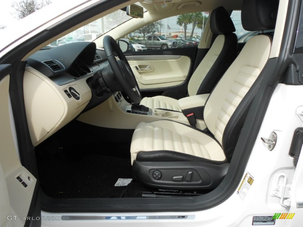 Black/Cornsilk Beige Interior 2012 Volkswagen CC R-Line Photo #61395559
