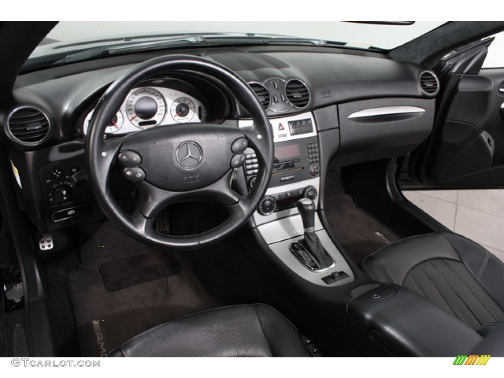 Black Interior 2006 Mercedes-Benz CLK 55 AMG Cabriolet Photo #61399432
