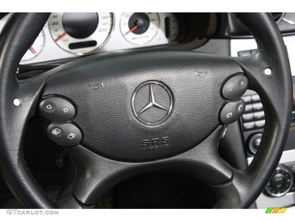 2006 Mercedes-Benz CLK 55 AMG Cabriolet Black Steering Wheel Photo #61399447