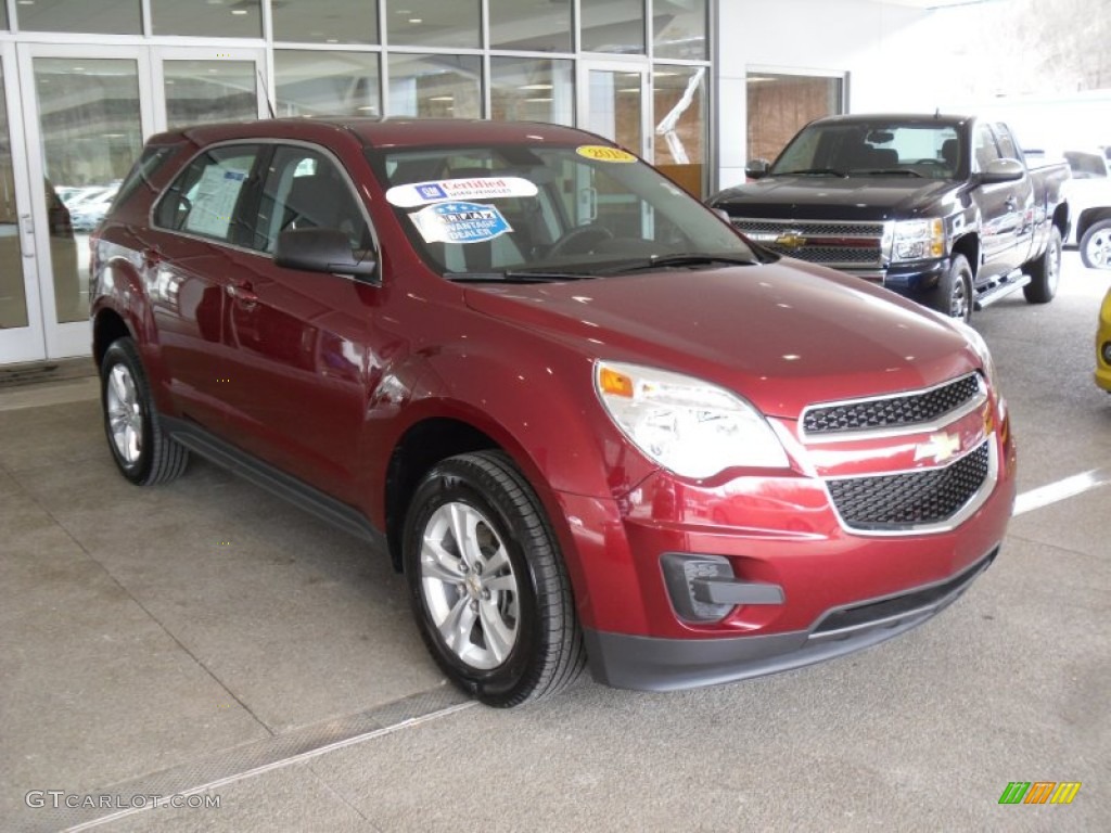 2010 Equinox LS AWD - Cardinal Red Metallic / Jet Black/Light Titanium photo #1