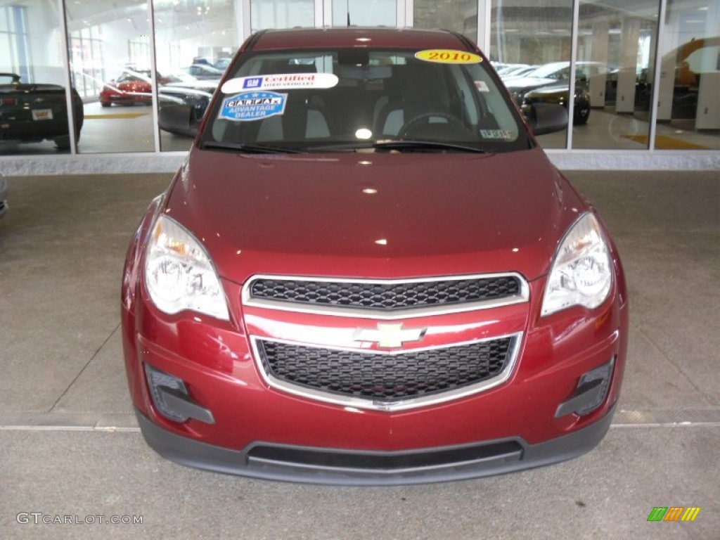 2010 Equinox LS AWD - Cardinal Red Metallic / Jet Black/Light Titanium photo #2