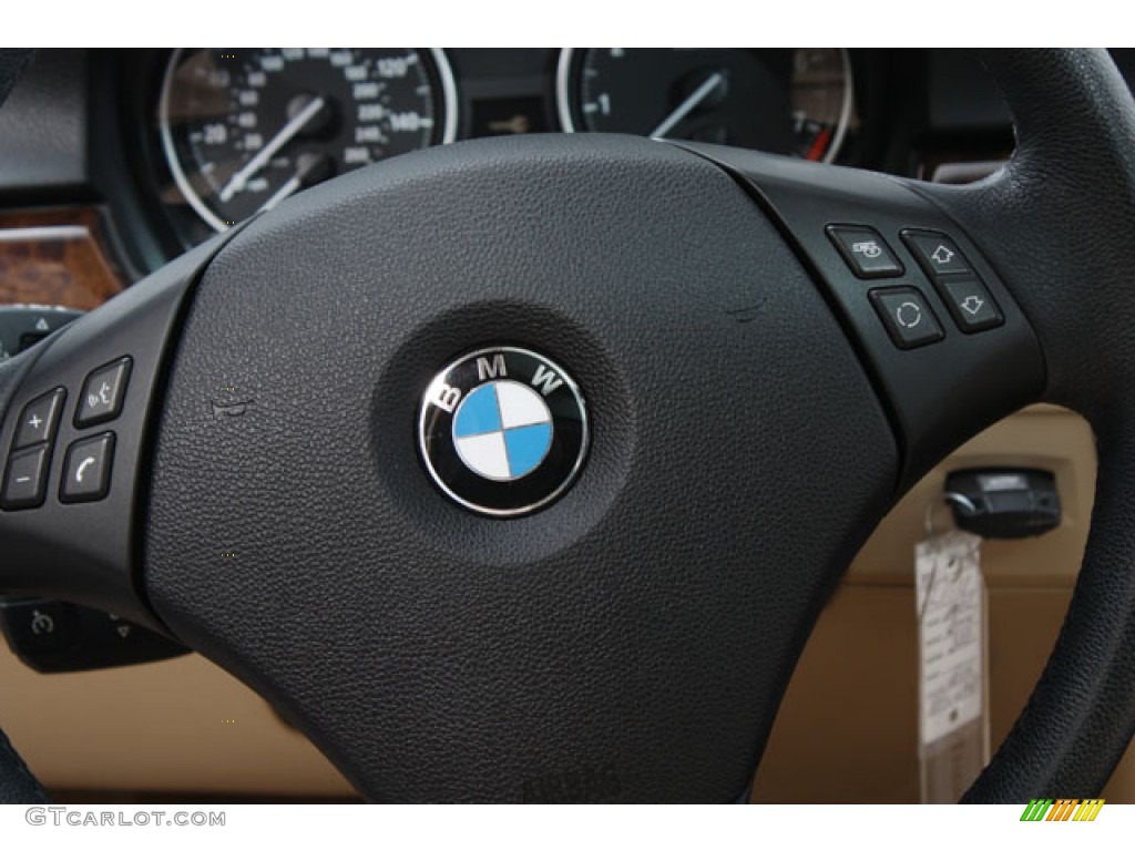 2008 3 Series 328i Wagon - Jet Black / Cream Beige photo #8