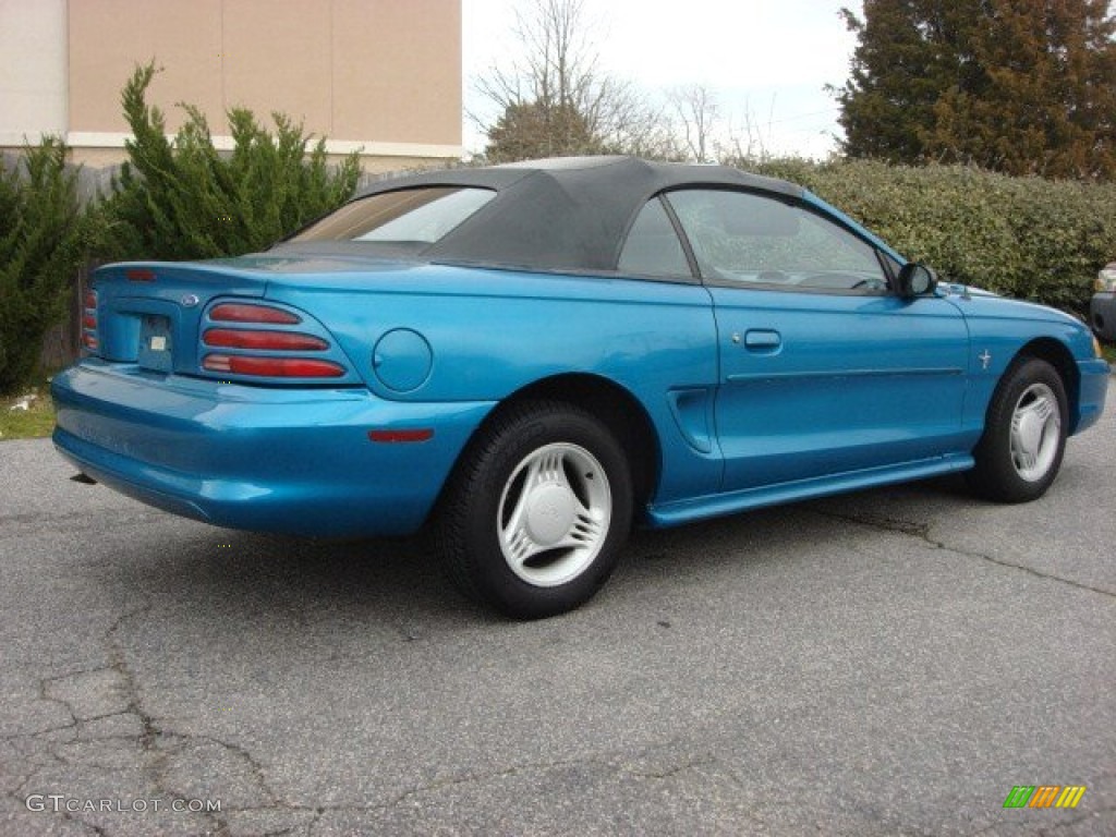 Teal Metallic 1994 Ford Mustang V6 Convertible Exterior Photo #61400794