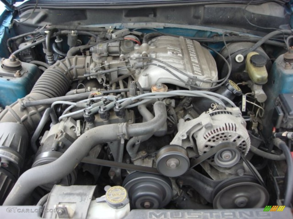 1994 Ford Mustang V6 Convertible 3.8 Liter OHV 12-Valve V6 Engine Photo #61400947