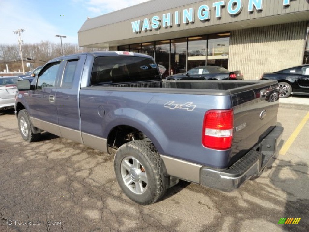 2006 F150 XLT SuperCab 4x4 - Medium Wedgewood Blue Metallic / Tan photo #2