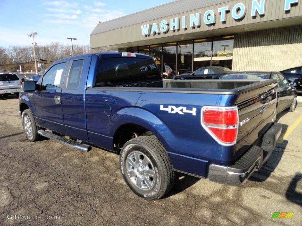 2010 F150 XLT SuperCab 4x4 - Dark Blue Pearl Metallic / Medium Stone photo #2