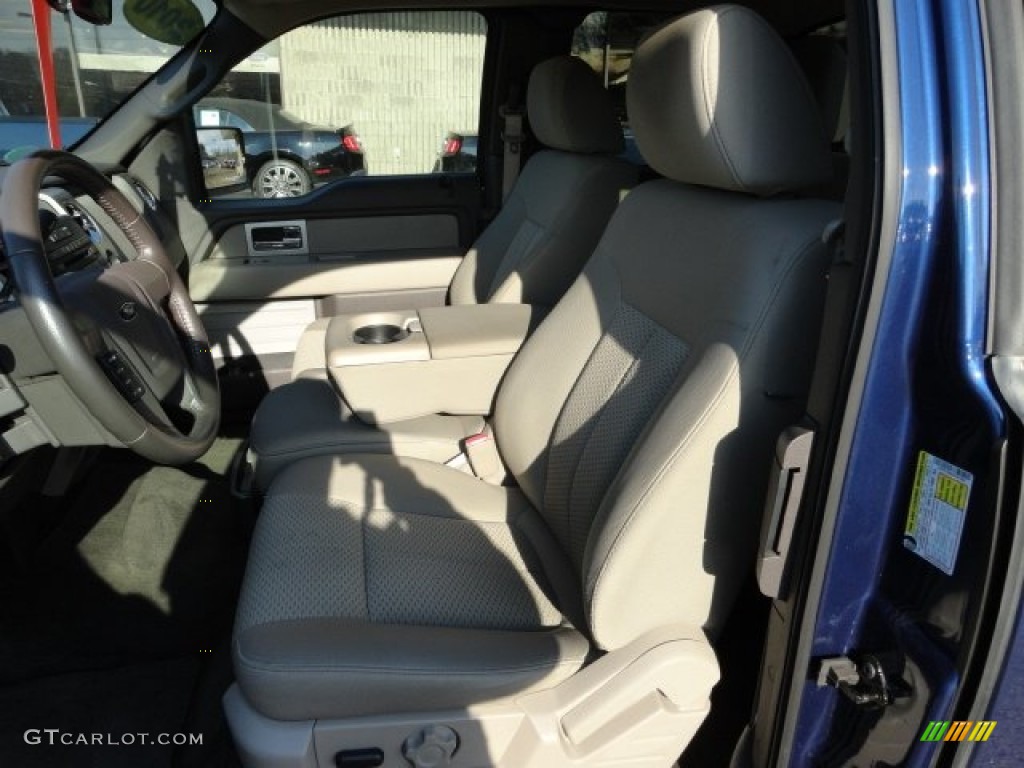 2010 F150 XLT SuperCab 4x4 - Dark Blue Pearl Metallic / Medium Stone photo #9
