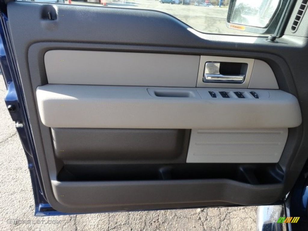 2010 F150 XLT SuperCab 4x4 - Dark Blue Pearl Metallic / Medium Stone photo #12
