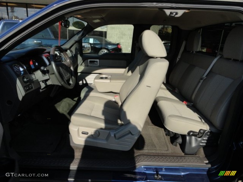 2010 F150 XLT SuperCab 4x4 - Dark Blue Pearl Metallic / Medium Stone photo #13