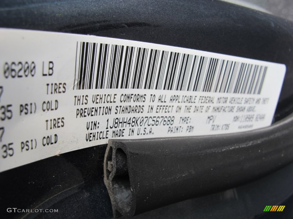 2007 Commander Color Code PBM for Steel Blue Metallic Photo #61406410