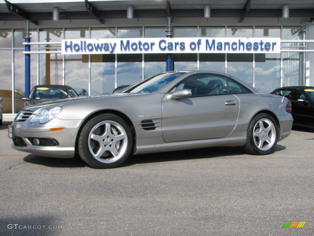 2004 SL 55 AMG Roadster - Pewter Silver Metallic / Charcoal photo #1