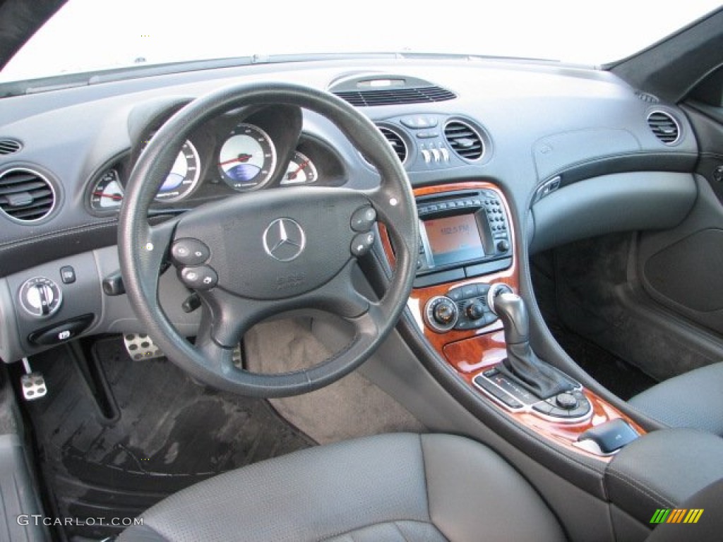 Charcoal Interior 2004 Mercedes-Benz SL 55 AMG Roadster Photo #61408882
