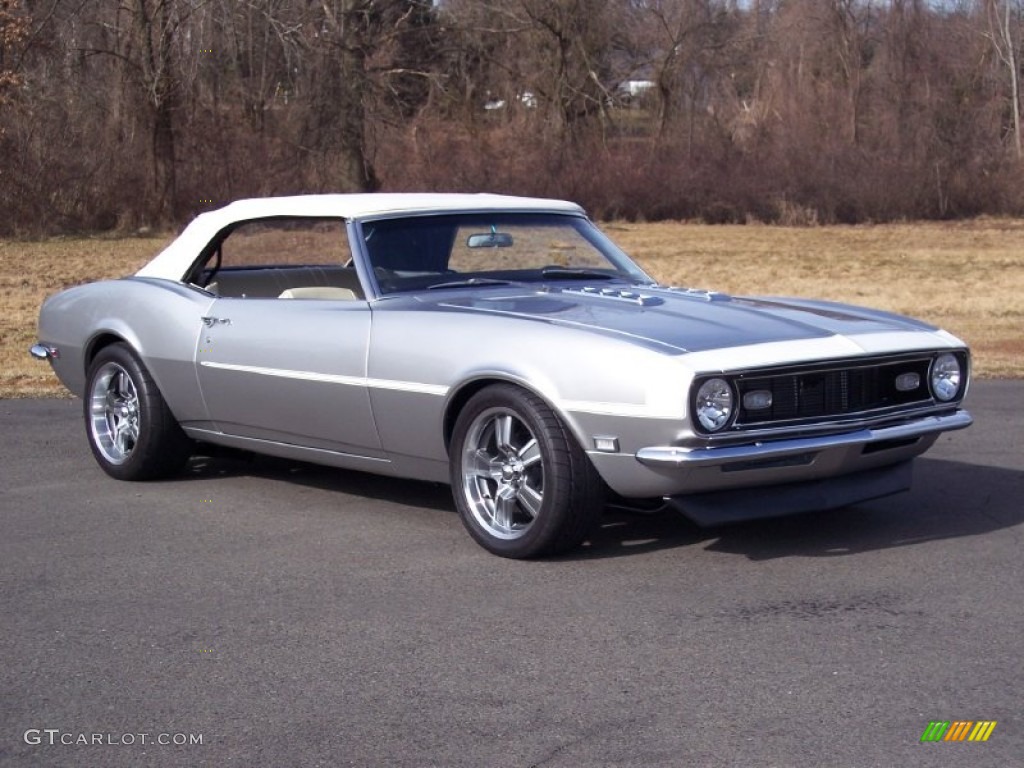 1968 Camaro Convertible - Blade Silver Metallic / Pearl Parchment Houndstooth photo #2