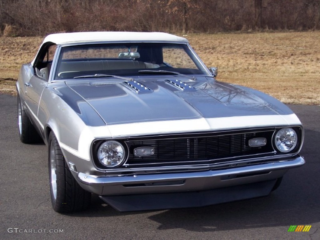 1968 Camaro Convertible - Blade Silver Metallic / Pearl Parchment Houndstooth photo #12