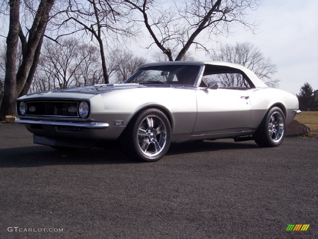 1968 Camaro Convertible - Blade Silver Metallic / Pearl Parchment Houndstooth photo #15