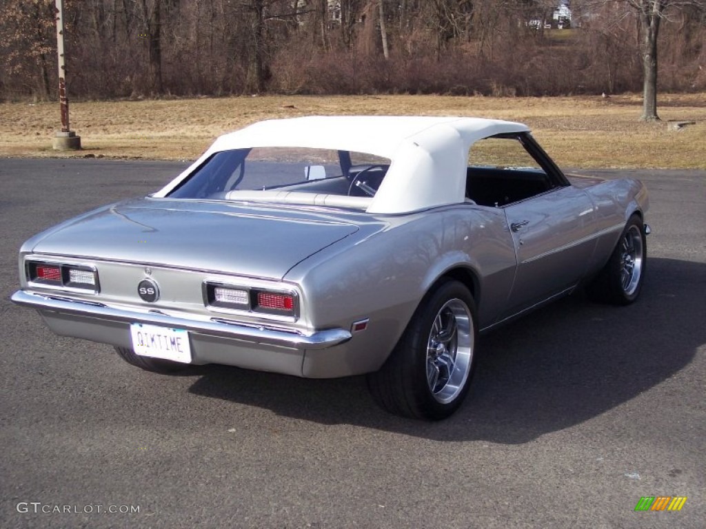 1968 Camaro Convertible - Blade Silver Metallic / Pearl Parchment Houndstooth photo #22
