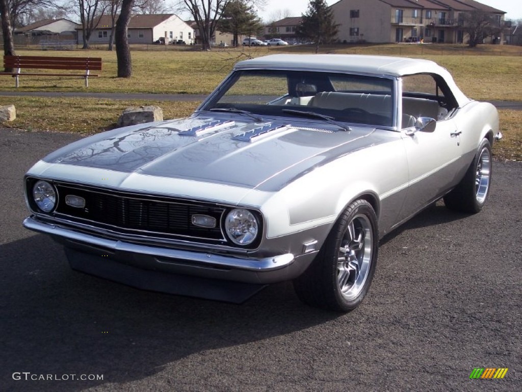 1968 Camaro Convertible - Blade Silver Metallic / Pearl Parchment Houndstooth photo #23
