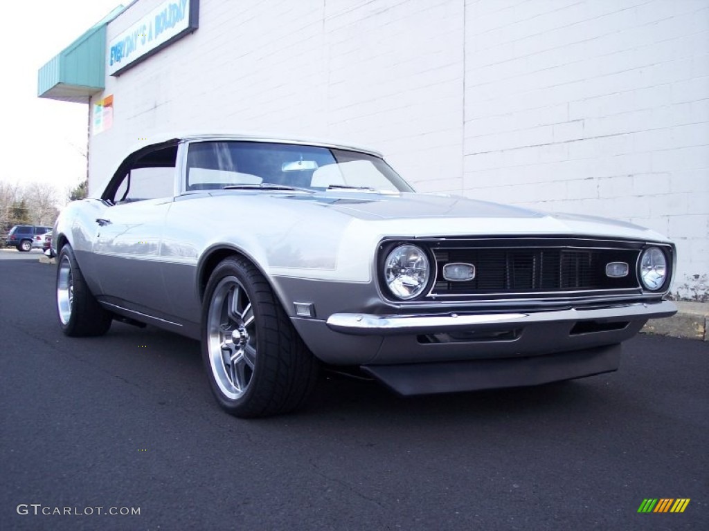 1968 Camaro Convertible - Blade Silver Metallic / Pearl Parchment Houndstooth photo #78