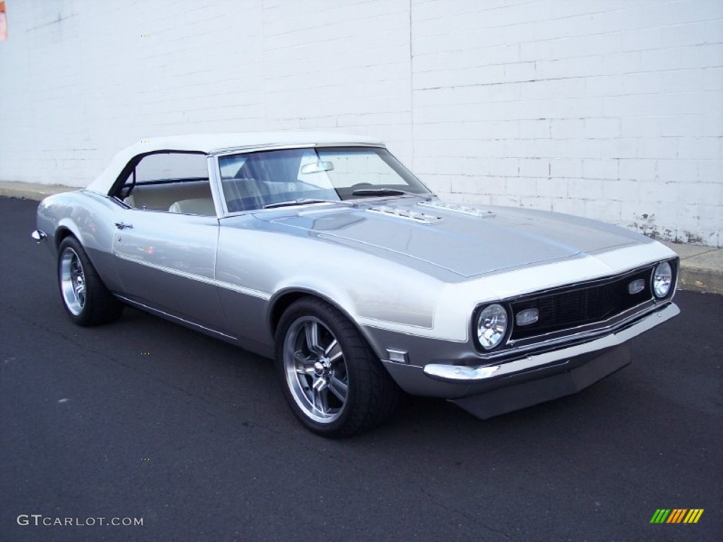 1968 Camaro Convertible - Blade Silver Metallic / Pearl Parchment Houndstooth photo #79